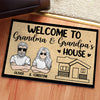 Welcome To Grandma and Grandpa's House - Personalized Decorative Mat