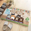 Spoiled Cats And Their Human Servants Live Here - Funny Personalized Decorative Mat
