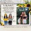 To My Bestie - Thank You For Being My Unbiological Sister - Personalized Photo Frame