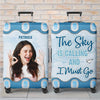 Custom Photo Just A Girl Who Loves Traveling - Travel Personalized Custom Luggage Cover - Holiday Vacation Gift, Gift For Adventure Travel Lovers