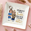 To Friendship Every Burden's Light - Bestie Personalized Custom Jewelry Dish - Gift For Best Friends, BFF, Sisters