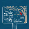 Those We Love Don't Go Away, They Fly Beside Us Every Day - Memorial Personalized Custom Stain Glass Style Acrylic Garden Stake - Sympathy Gift For Family Members