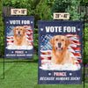 Custom Photo Talk Is Cheap, Voting Is Free - Dog Personalized Custom Flag - Gift For Pet Owners, Pet Lovers