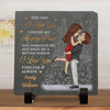 By Your Side Is Where I Want To Be - Couple Personalized Custom Square Shaped Stone With Stand - Gift For Husband Wife, Anniversary