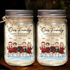 Family Is The True Gift Of Christmas - Family Personalized Custom Mason Jar Light - Christmas Gift For Family Members