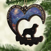 Furry Kisses And Christmas Wishes - Memorial Personalized Custom Ornament - Wood Custom Shaped - Sympathy Gift, Christmas Gift For Pet Owners, Pet Lovers