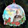 Custom Photo Your Light Will Never Dim - Memorial Personalized Custom Hologram Ornament - Sympathy Gift, Christmas Gift For Family Members