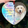 Custom Photo No Longer By My Side, But Forever In My Heart - Memorial Personalized Custom Hologram Ornament - Sympathy Gift, Christmas Gift For Pet Owners, Pet Lovers