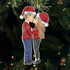 Kisses Are The Best Christmas Gift - Couple Personalized Custom Ornament - Acrylic Custom Shaped - Christmas Gift For Husband Wife, Anniversary
