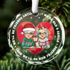 Merry Christmas To A True Friend - Bestie Personalized Custom Circle Glass Ornament - Christmas Gift For Best Friends, BFF, Sisters