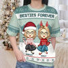 Friends Forever - Bestie Personalized Custom All Over Print Adult Short Sleeve Sweater - Christmas Gift For Best Friends, BFF, Sisters