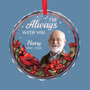 Custom Photo Your Presence Is Missed Daily - Memorial Personalized Custom Circle Glass Ornament - Sympathy Gift For Family Members