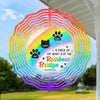 A Piece Of My Heart Is At The Rainbow Bridge - Memorial Personalized Custom Wind Spinner - Sympathy Gift For Family Members