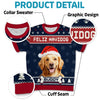 Custom Photo Feliz Navidog - Dog Personalized Custom All Over Print Adult Short Sleeve Sweater - Christmas Gift For Pet Owners, Pet Lovers