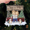 Paws And Claws, Our Pets Bring Christmas Cheer - Couple Personalized Custom Ornament - Acrylic Custom Shaped - Christmas Gift For Husband Wife, Anniversary, Pet Owners, Pet Lovers