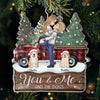 Jingle Paws, How Our Pets Make The Holidays Bright - Couple Personalized Custom Ornament - Acrylic Custom Shaped - Christmas Gift For Husband Wife, Anniversary, Pet Owners, Pet Lovers