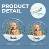 Custom Photo 'Til We Meet Again, My Friend - Memorial Personalized Custom Circle Glass Ornament - Christmas Gift, Sympathy Gift For Pet Owners, Pet Lovers