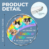 Custom Photo We Crossed The Rainbow Bridge Knowing We Were Loved - Memorial Personalized Custom Circle Glass Ornament - Sympathy Gift, Christmas Gift For Pet Owners, Pet Lovers