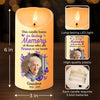 Custom Photo Forever In Our Hearts - Memorial Personalized Custom LED Candle - Sympathy Gift, Christmas Gift For Family Members