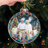 Custom Photo Looking Forward To Celebrating Christmas Together - Family Personalized Custom Ornament - Acrylic Custom Shaped - Christmas Gift For Grandma, Grandpa, Grandkid
