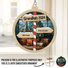 The Best Of All Gifts Around Any Christmas Tree - Family Personalized Window Hanging Suncatcher - Christmas Gift For Family Members