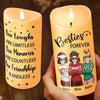 Real Friends Make Every Moment Count - Bestie Personalized Custom LED Candle - Christmas Gift For Best Friends, BFF, Sisters