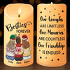 Thank You For Being My Sista - Bestie Personalized Custom LED Candle - Christmas Gift For Best Friends, BFF, Sisters