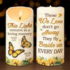 Though You Flew Away, Your Spirit Remains - Memorial Personalized Custom LED Candle - Sympathy Gift, Christmas Gift For Family Members