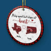 Friendship Is The Thread That Connects Our Hearts - Bestie Personalized Custom 3D Inflated Effect Printed Ornament - Ceramic Round Shaped - Christmas Gift For Best Friends, BFF, Sisters