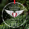 You May Be Gone, But You Will Always Remain In Our Hearts - Memorial Personalized Custom Circle Glass Ornament - Sympathy Gift For Family Members