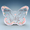 Silent Sacrifices Reflect Endless Love - Family Personalized Custom Butterfly Shaped Acrylic Plaque - Gift For Mom, Grandma