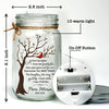 A Life Beautifully Lived, A Heart Deeply Loved - Memorial Personalized Custom Mason Jar Light - Sympathy Gift For Family Members