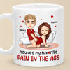 You Are My Favorite Pain In The Peach - Couple Personalized Custom Mug - Gift For Husband Wife, Anniversary