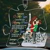 You Complete Me And Make Me A Better Person - Couple Personalized Custom Car Ornament - Acrylic Custom Shaped - Gift For Husband Wife, Anniversary, LGBTQ+