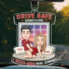 Road Trippin - Couple Personalized Custom Car Ornament - Acrylic Custom Shaped - Gift For Husband Wife, Anniversary