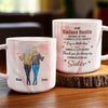 Thank You For Being My Unbiological Sister - Bestie Personalized Custom Marble Mug - Gift For Best Friends, BFF, Sisters
