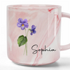 Our Friendship Is The Sweetest Flower Of All - Bestie Personalized Custom Marble Mug - Gift For Best Friends, BFF, Sisters