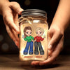 Partners In Crime And Everything Fine - Bestie Personalized Custom Mason Jar Light - Christmas Gift For Best Friends, BFF, Sisters