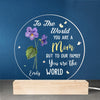 The World’s Most Beautiful Flower Is Called Mom - Family Personalized Custom Shaped 3D LED Light - Gift For Mom, Daughter
