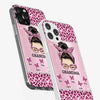 A Grandmother's Love Is Forever And Always - Family Personalized Custom Faux Jewelry Effect Printed Clear Phone Case - Gift For Mom, Grandma