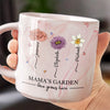 A Garden Of Love Grows In A Grandmother's Heart - Family Personalized Custom Marble Mug - Gift For Mom, Grandma