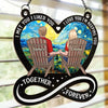 Forever Love - Couple Personalized Window Hanging Suncatcher Ornament - Gift For Husband Wife, Anniversary