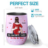 Never A Dull Moment With You - Couple Personalized Custom Wine Tumbler - Gift For Husband Wife, Anniversary