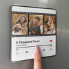 Custom Photo Our Hearts Speak The Same Language - Couple Personalized Custom Music Fridge Magnet That Can Play Songs - Gift For Husband Wife, Anniversary