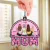 Behind Every Great Daughter Is An Amazing Mom - Family Personalized Window Hanging Suncatcher - Gift For Mom, Daughter