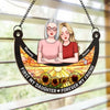 Forever My Friend - Family Personalized Window Hanging Suncatcher Ornament - Gift For Mom, Daughter