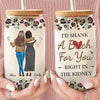 True Friends Are Always Together In Spirit - Bestie Personalized Custom Glass Cup, Iced Coffee Cup - Gift For Best Friends, BFF, Sisters