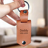 Custom Photo Always Loves, Never Forgotten, Forever Missed - Memorial Personalized Custom Engraved Leather Keychain - Sympathy Gift For Family Members