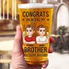 Congrats On Being My Brother - Family Personalized Custom Beer Glass - Gift For Family Members