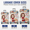 To Travel Is To Live - Travel Personalized Custom Luggage Cover - Summer Vacation Gift, Gift For Adventure Travel Lovers